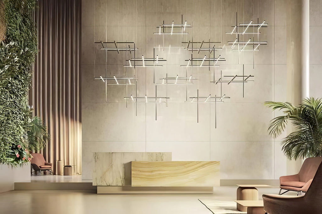 Geometric Linear Grid Pendant Lamp