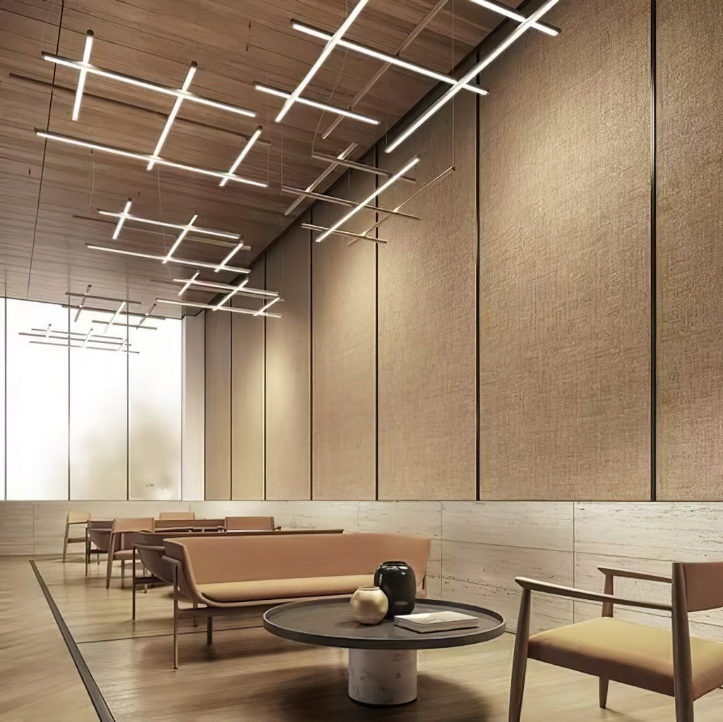 Geometric Linear Grid Pendant Lamp