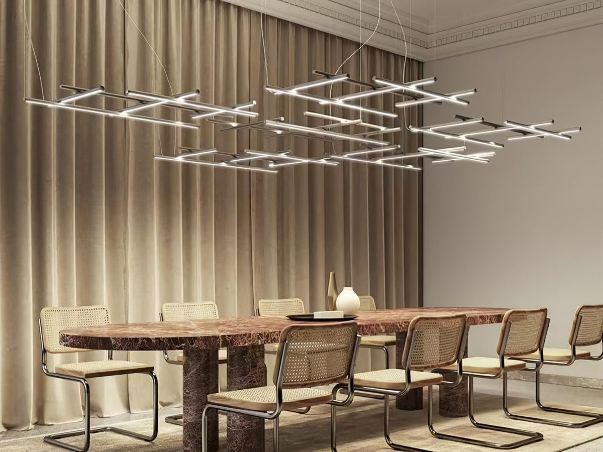 Geometric Linear Grid Pendant Lamp