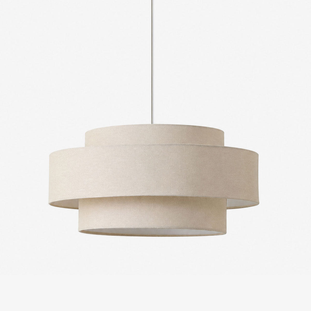 Lunara Layered Linen Pendant Light