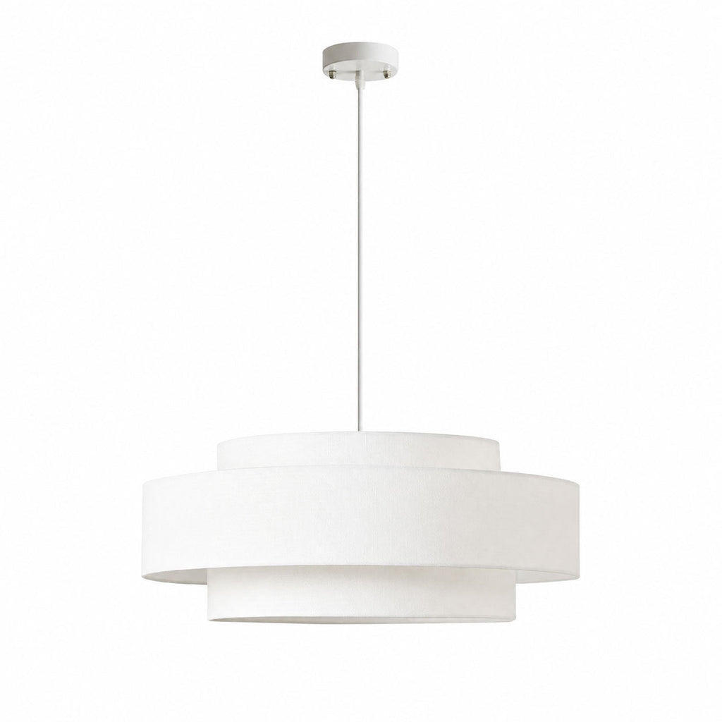 Lunara Layered Linen Pendant Light