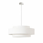 Lunara Layered Linen Pendant Light
