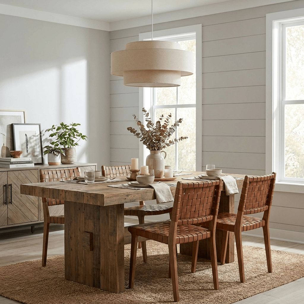 Lunara Layered Linen Pendant Light