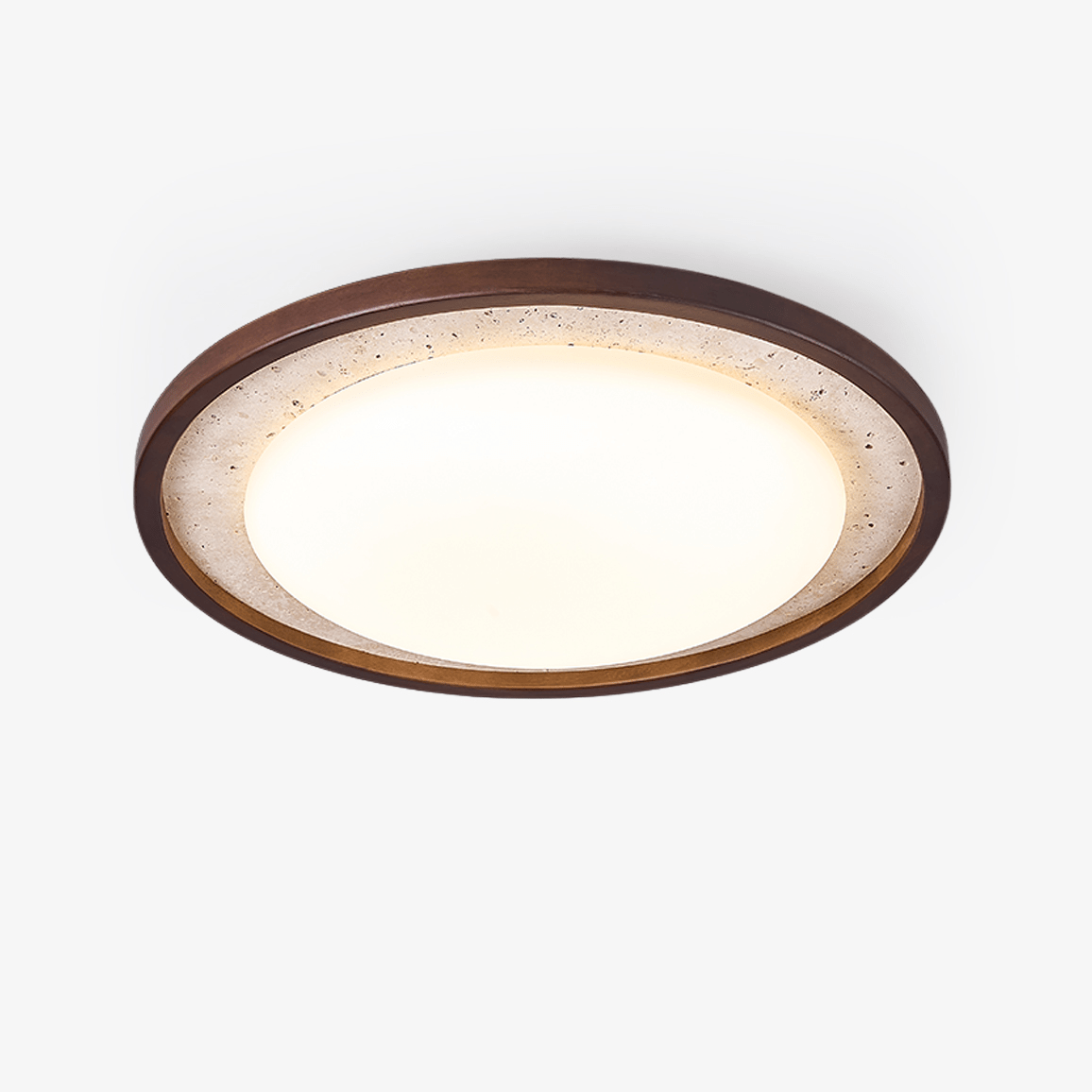 Travertine Wood Ceiling Light