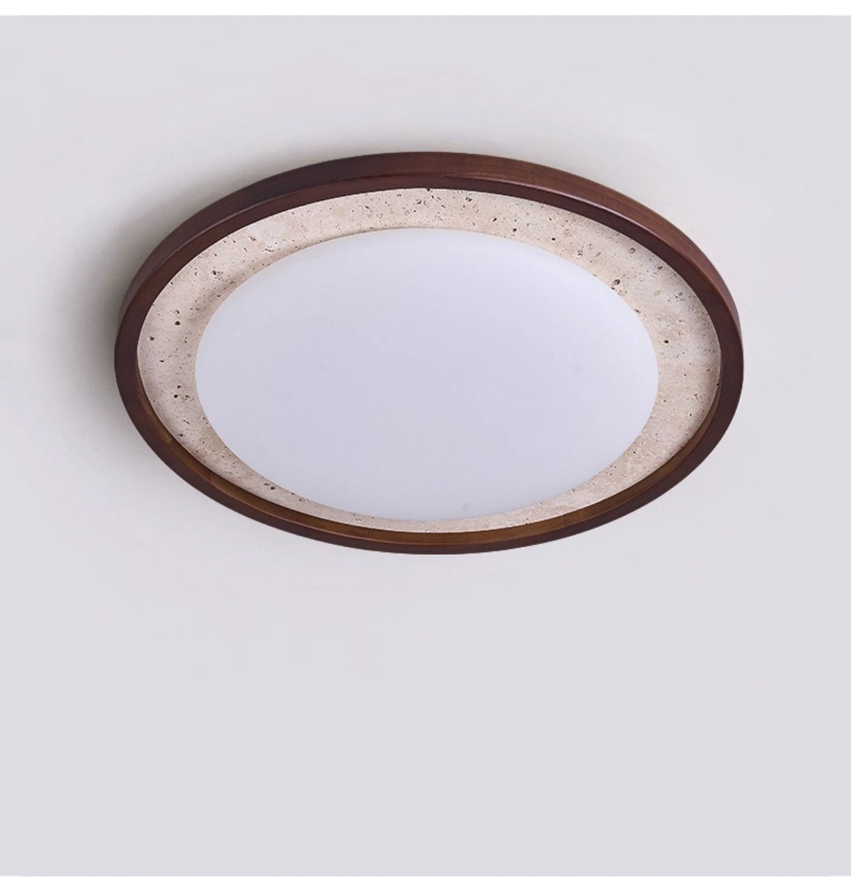 Travertine Wood Ceiling Light