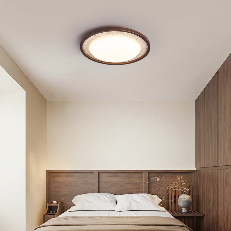 Travertine Wood Ceiling Light