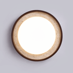Travertine Wood Ceiling Light