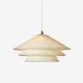 Layered Fabric Cone Pendant Lamp