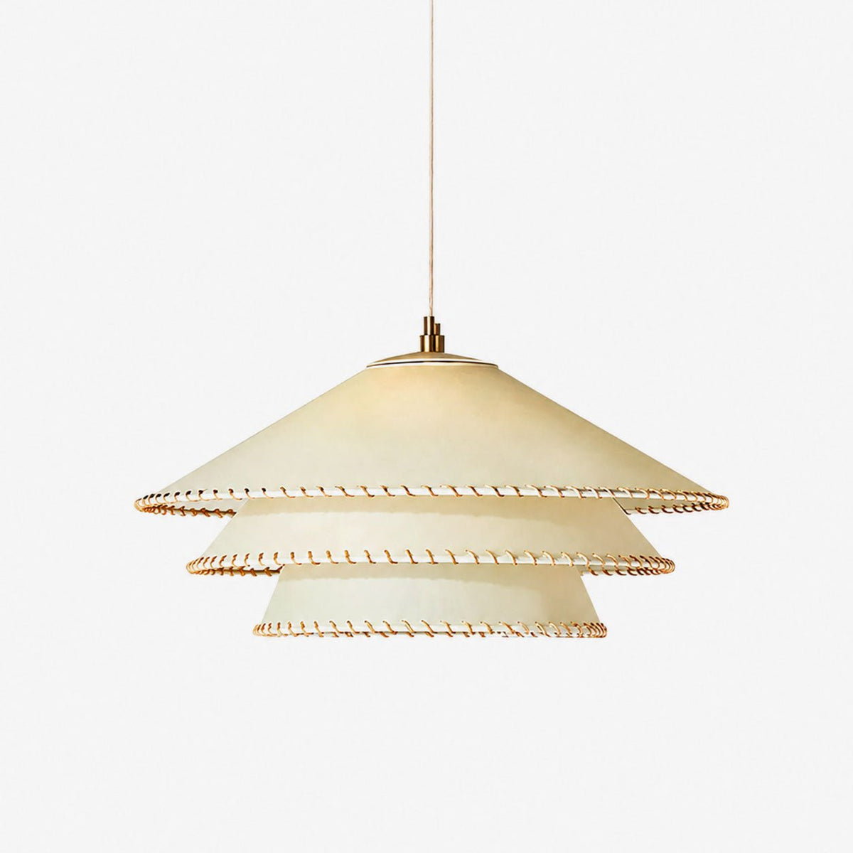 Layered Fabric Cone Pendant Lamp