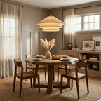 Layered Fabric Cone Pendant Lamp