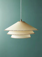 Layered Fabric Cone Pendant Lamp