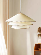 Layered Fabric Cone Pendant Lamp