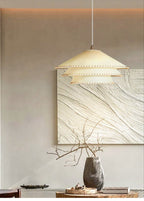 Layered Fabric Cone Pendant Lamp