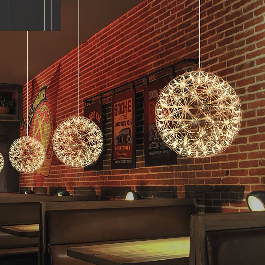 Gold Spark Ball Pendant Light