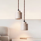 Elemental Travertine Mini Pendant Lamp