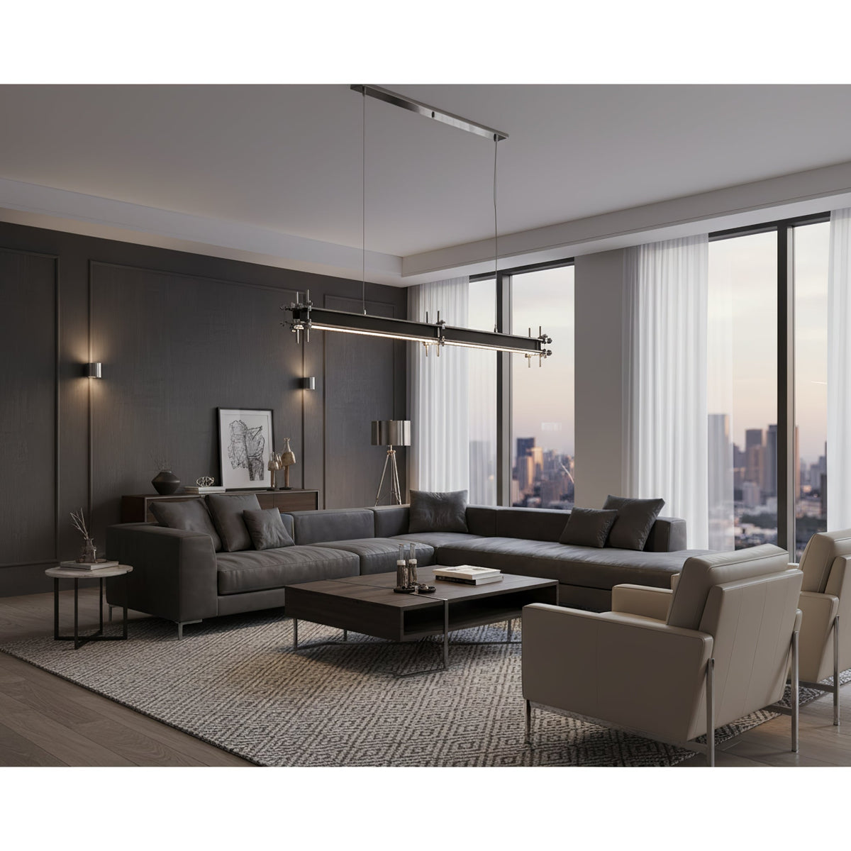 Industrial Axis Linear Pendant Lamp