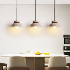 Travertine Wooden Bead Pendant Lamp