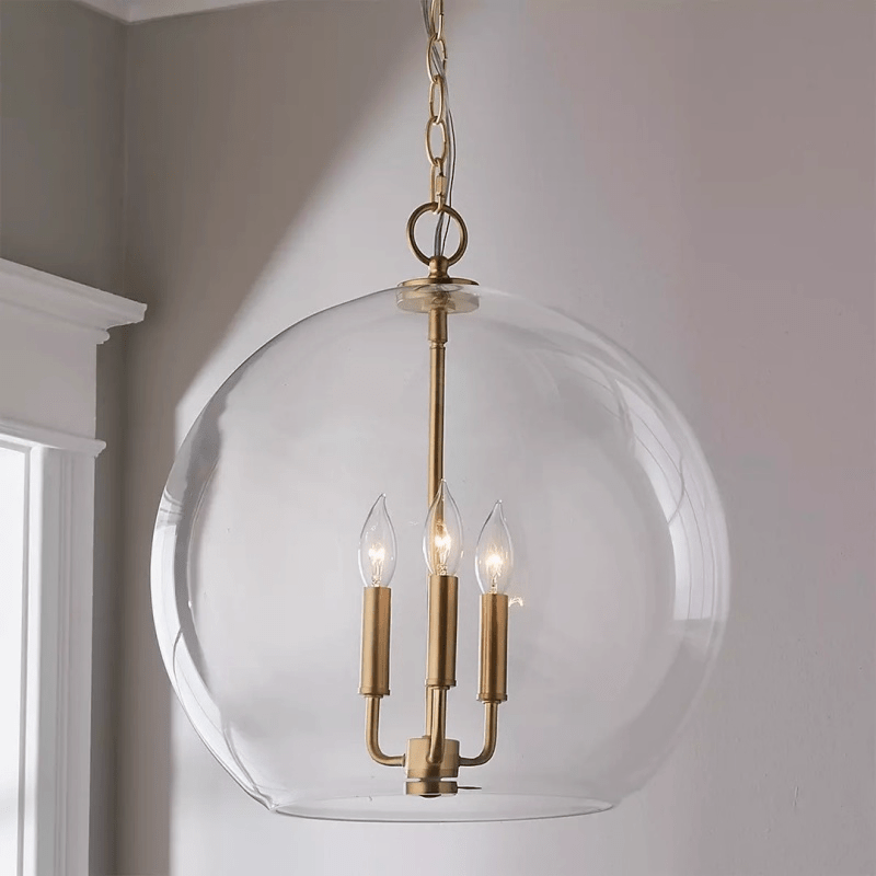 Lysander Clear Globe Pendant Lamp