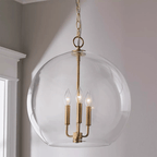 Lysander Clear Globe Pendant Lamp