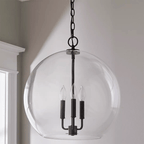 Lysander Clear Globe Pendant Lamp