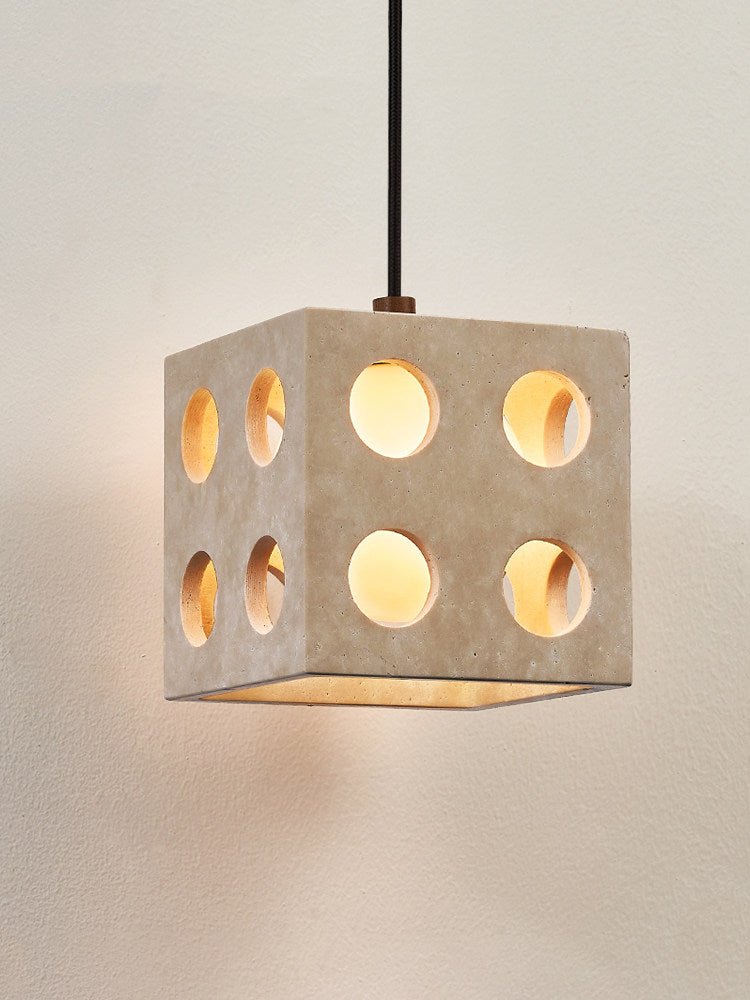 Dice Travertine Pendant Light