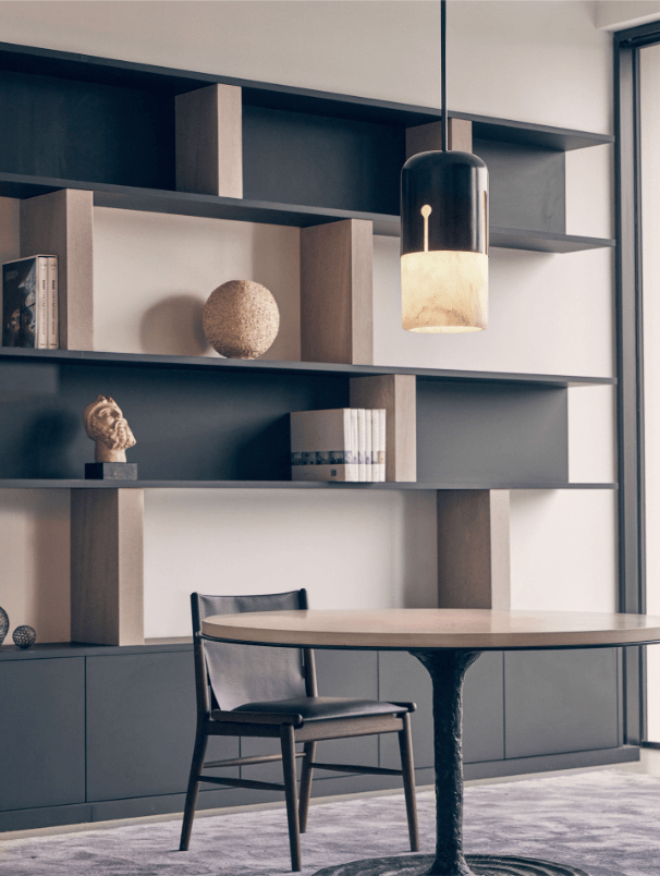 Duotone Capsule Alabaster Pendant Lamp