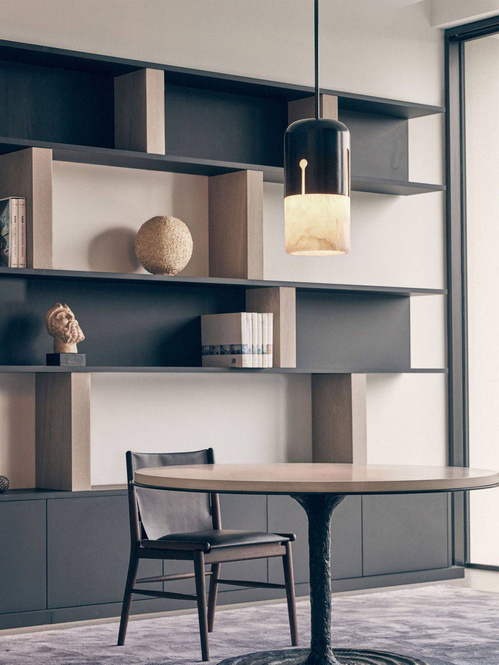 Duotone Capsule Alabaster Pendant Lamp