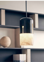 Duotone Capsule Alabaster Pendant Lamp
