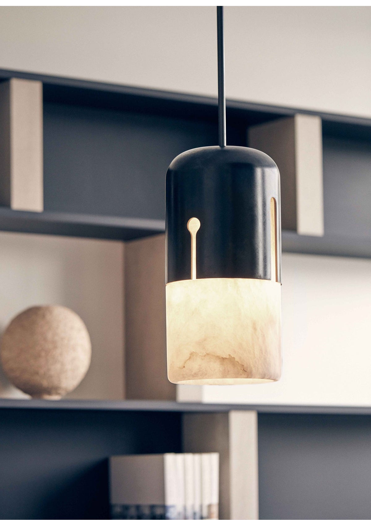 Duotone Capsule Alabaster Pendant Lamp