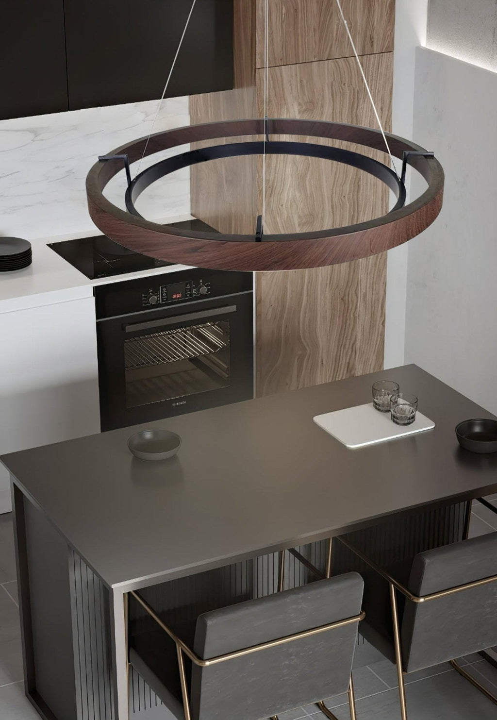 Wood Halo Pendant Lamp