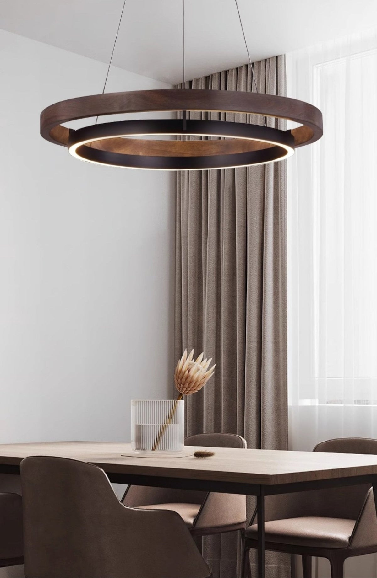 Wood Halo Pendant Lamp
