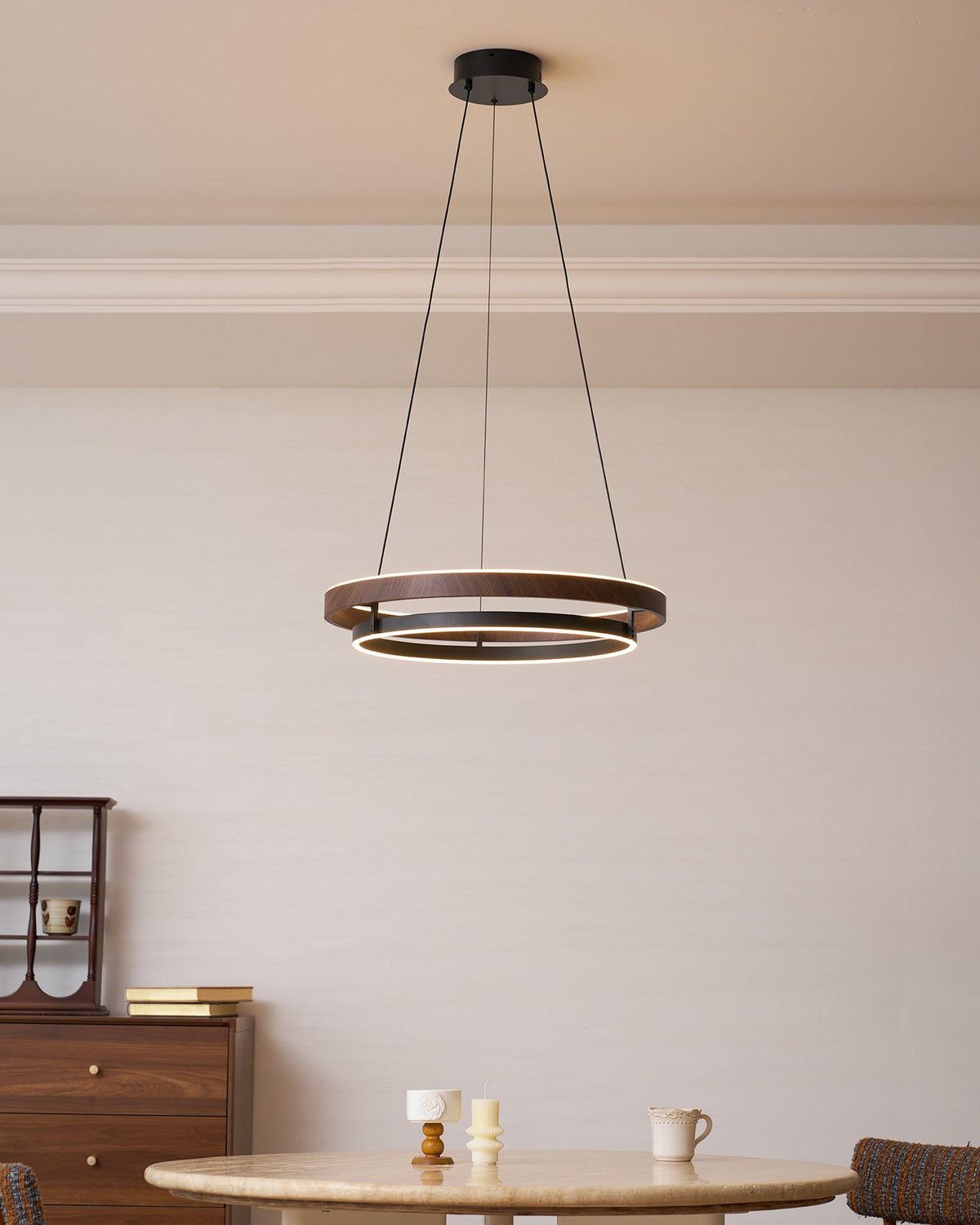 Wood Halo Pendant Lamp