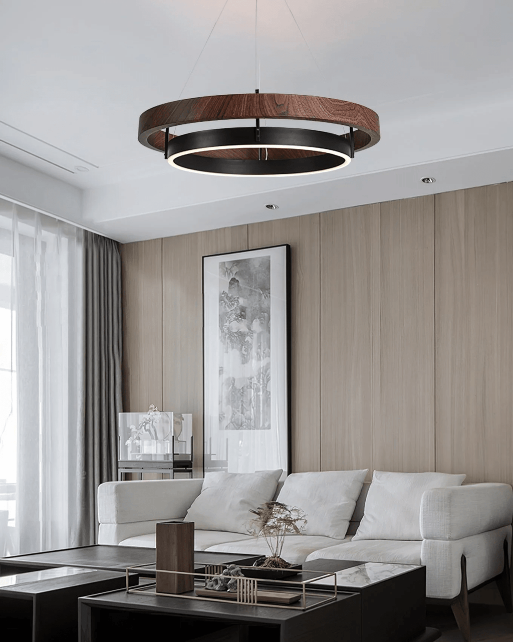Wood Halo Pendant Lamp