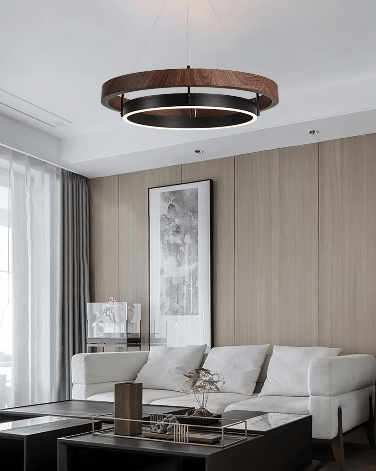 Wood Halo Pendant Lamp