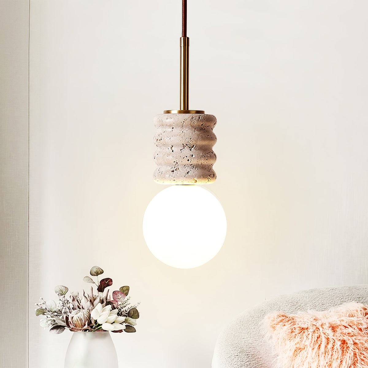 Alvia Travertine Pendant Lamp