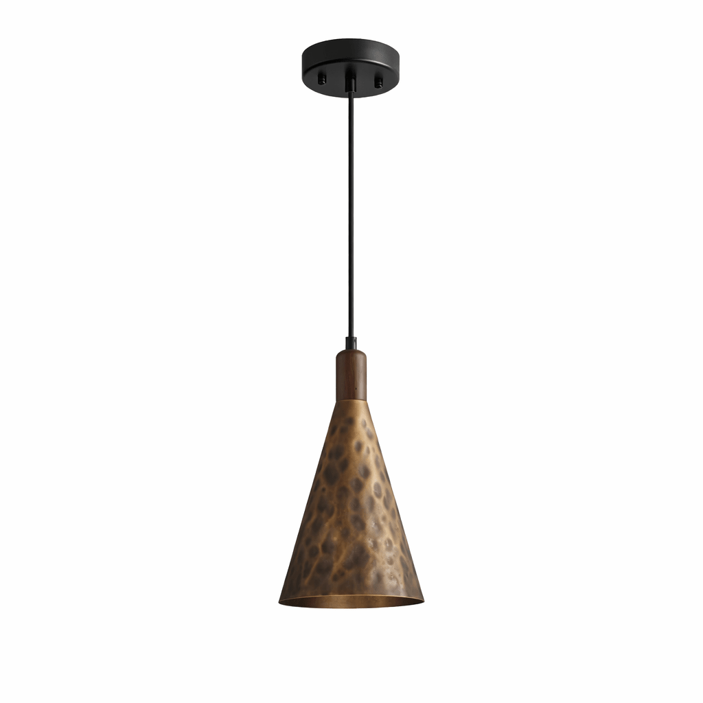 Dravik Hammered Brass Pendant Collection