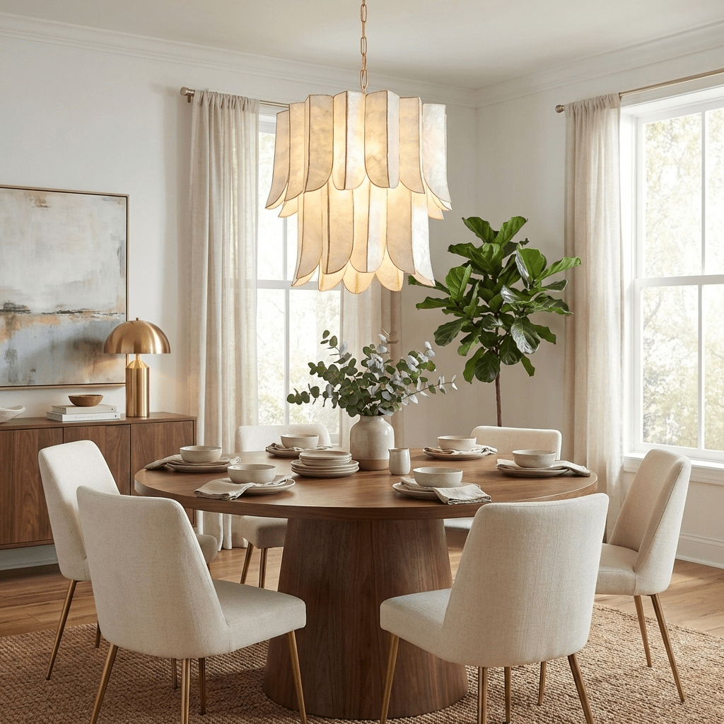 Cascara Shell Chandelier