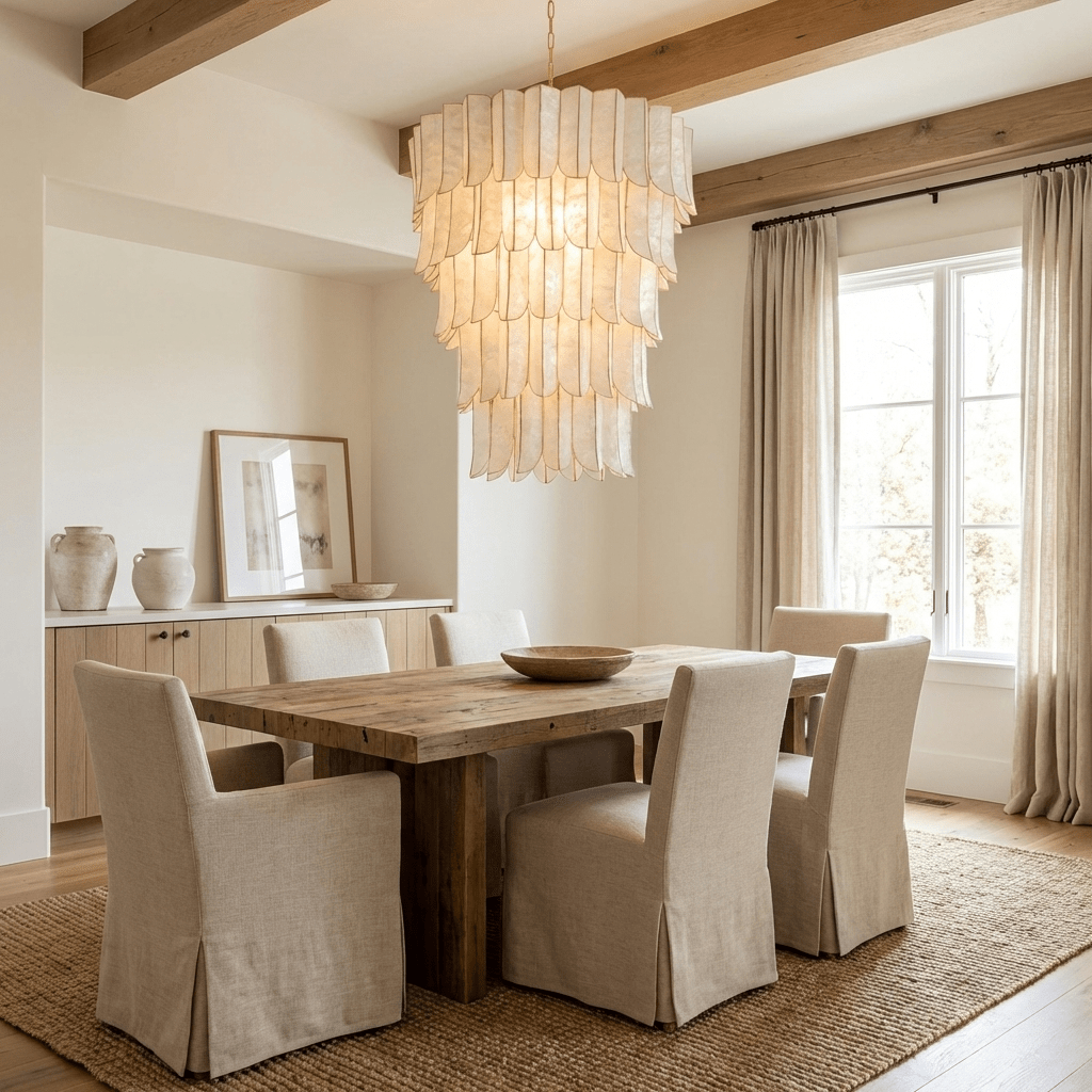 Cascara Shell Chandelier