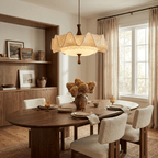 Vintage Floral Scalloped Pendant Light