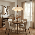 Vintage Floral Scalloped Pendant Light