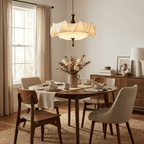 Vintage Floral Scalloped Pendant Light