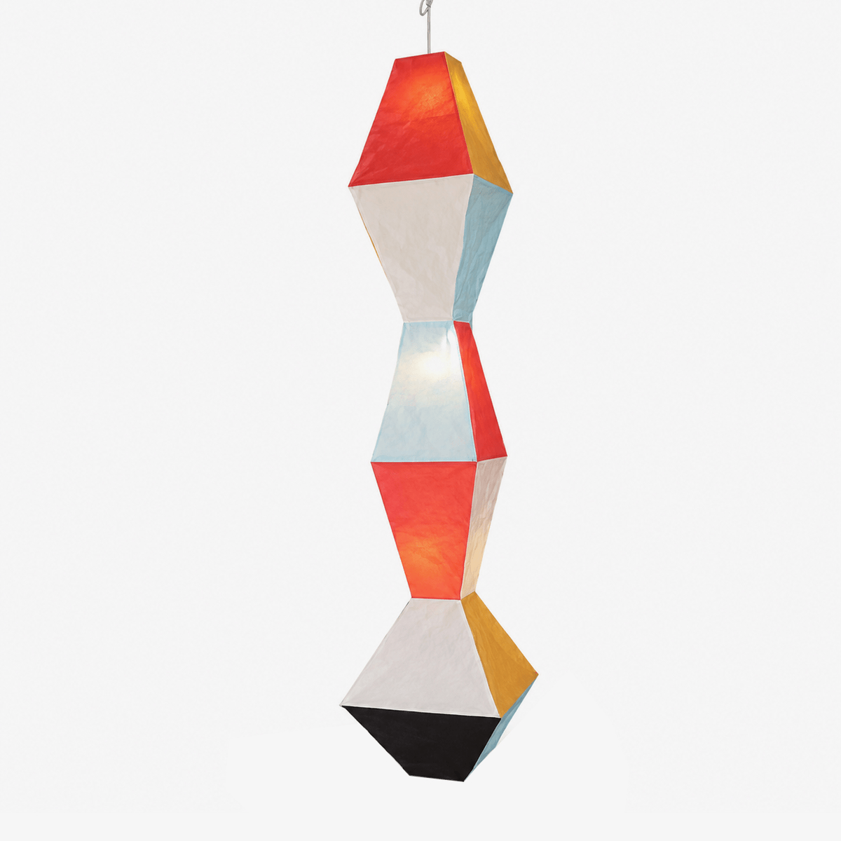 Stacked Geometric Rice Paper Pendant Lamp