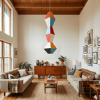Stacked Geometric Rice Paper Pendant Lamp