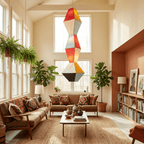 Stacked Geometric Rice Paper Pendant Lamp