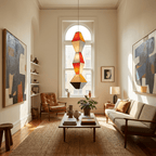 Stacked Geometric Rice Paper Pendant Lamp