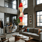 Stacked Geometric Rice Paper Pendant Lamp