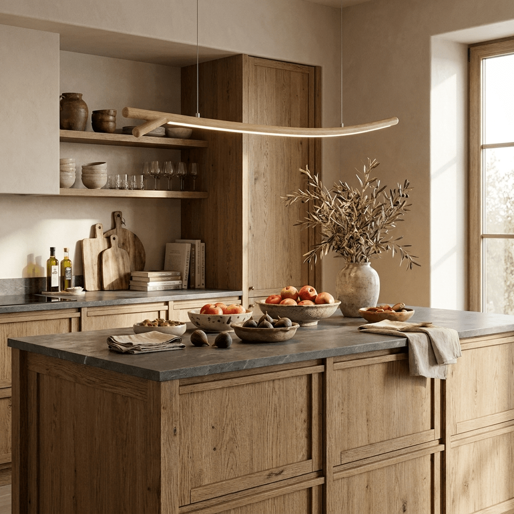 Twig Wood Linear Pendant Light