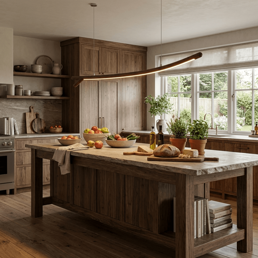 Twig Wood Linear Pendant Light