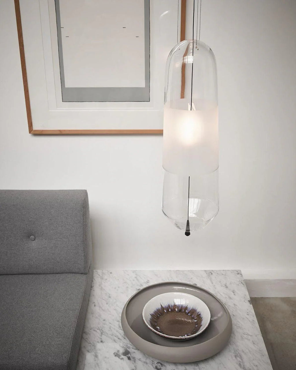 Glass Capsule Pendant Light