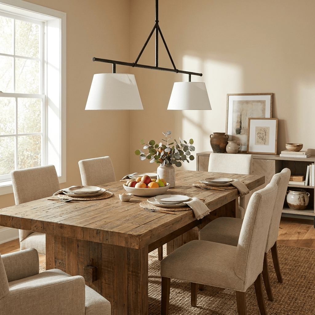 Two Light Linear Island Pendant Lamp